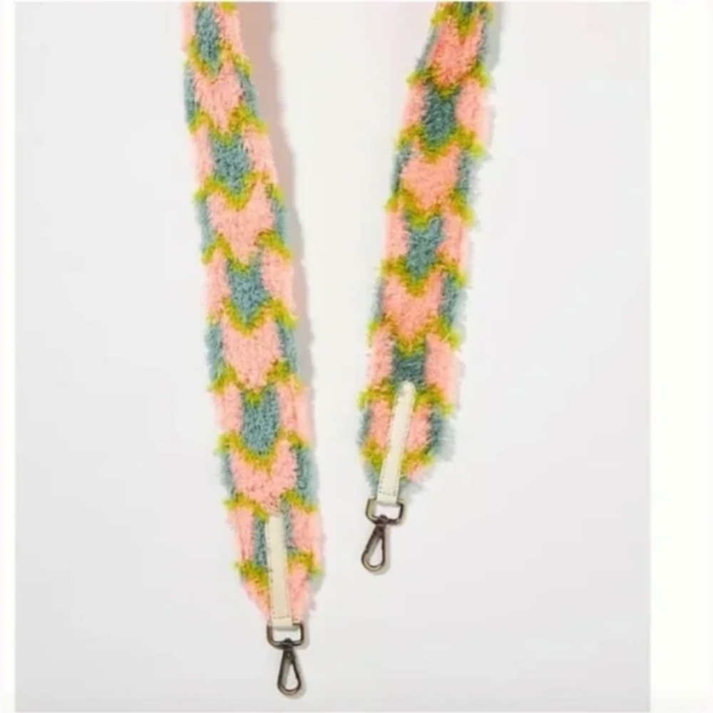 Perrie Fuzzy Furry Pastel Hipster Chic Glam Hippie Modern Classy Hip Bag Strap